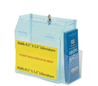 Custom acrylic elections box w/ brochures sign holders BB-3190 Custom acrylic elections box w/ brochures sign holders