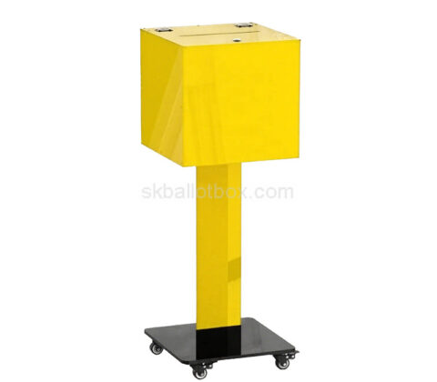 Custom acrylic suggestion box with stand