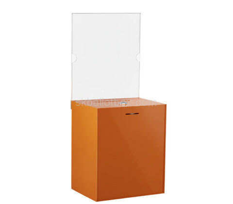Custom acrylic suggestion box with AD holder