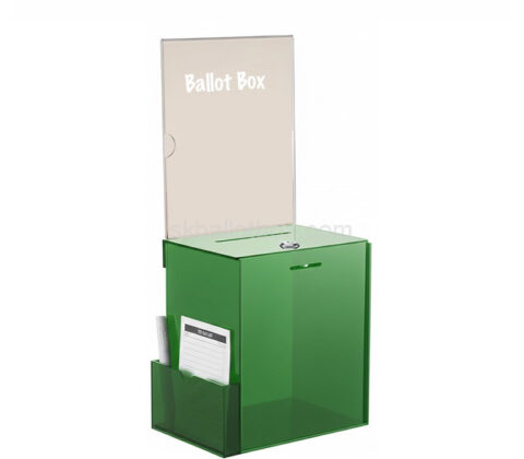 Custom acrylic vote box with sign flyers holders