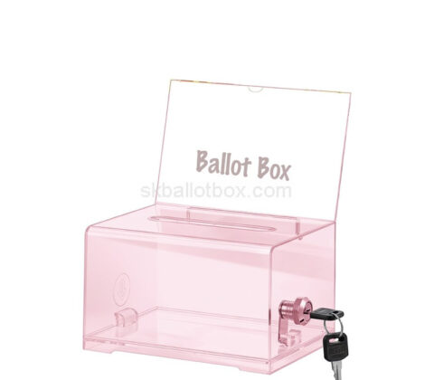 Custom acrylic ballot box with AD holder