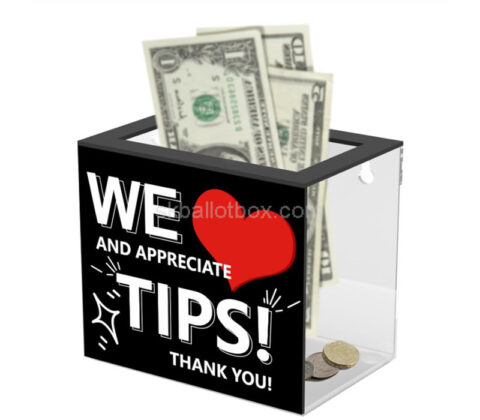 Custom acrylic musicians tip jars