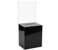 Custom acrylic feedback collection container with sign holder SB-396 Custom acrylic feedback collection container with sign holder