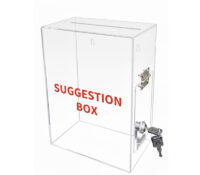 Custom acrylic offices suggestion collection box SB-400 Custom acrylic offices suggestion collection box