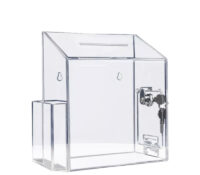Custom acrylic hanging public spaces suggestion box SB-406 Custom acrylic hanging public spaces suggestion box