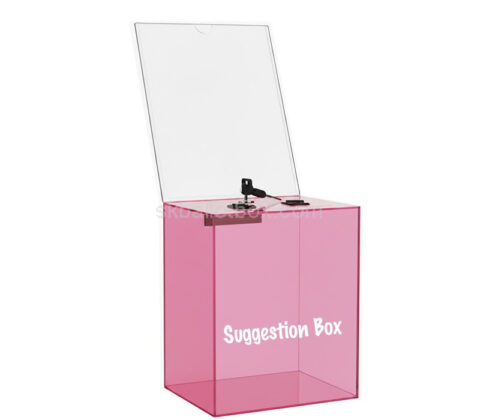 Custom acrylic surveys collection box