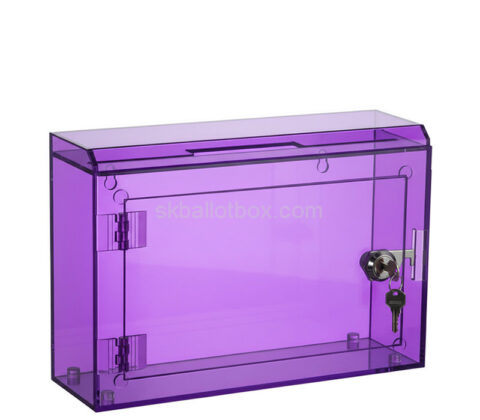 Custom acrylic wall surveys collection box