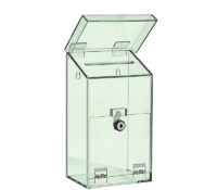 Custom acrylic wall suggestion box with flip lid SB-412 Custom acrylic wall suggestion box with flip lid