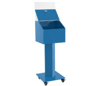 Custom acrylic ballot box with stand & wheels BB-3209 Custom acrylic ballot box with stand & wheels