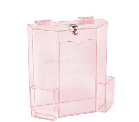 Custom acrylic vote box with 2 cards pockets