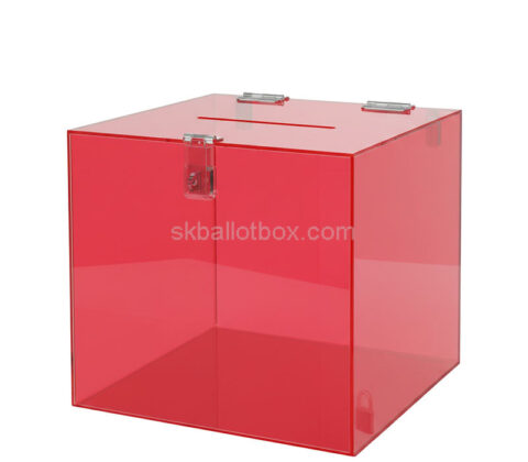 Custom acrylic locking ballot box