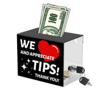Custom acrylic bartender tip box DB-445 Custom acrylic bartender tip box