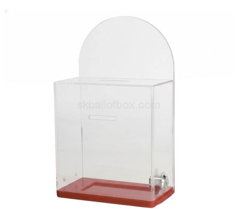 Custom acrylic retail suggestion box collection box