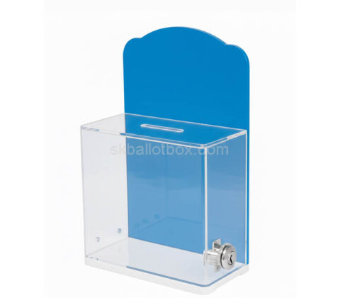 Custom acrylic countertop suggestion collection box