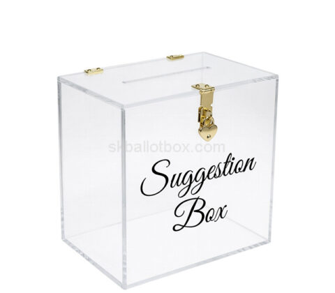 Custom plexiglass events suggestion box