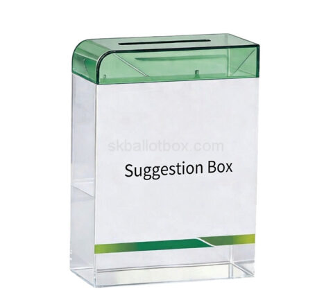 Custom plexiglass wall suggestion box