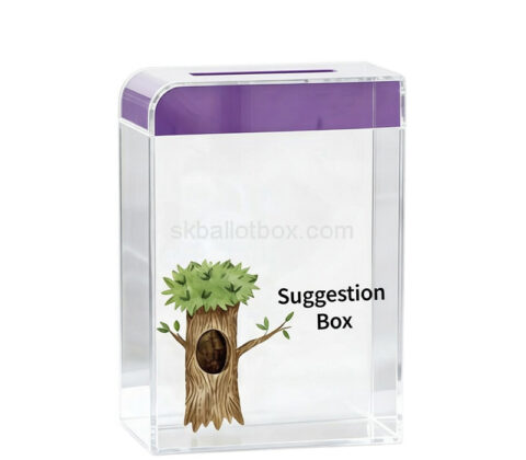 Custom plexiglass hanging suggestion box