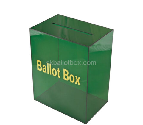 Custom acrylic ballot box with slot