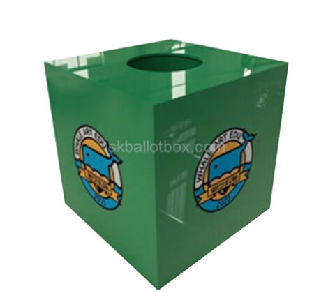 Custom plexiglass raffle ticket box