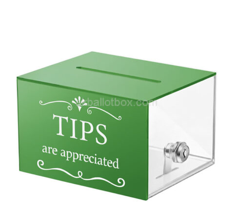 Custom plexiglass tips jar