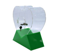 Custom plexiglass heart shaped charity collection box DB-461 Custom plexiglass heart shaped charity collection box