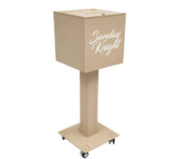 Custom plexiglass floor standing suggestion box with wheels SB-435 Custom plexiglass floor standing suggestion box with wheels