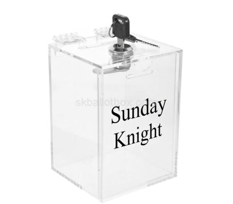 Custom acrylic lockable ballot voting box