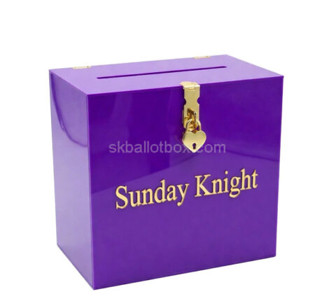 Custom plexiglass charity collection box