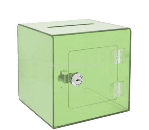 Custom plexiglass square donation charity box