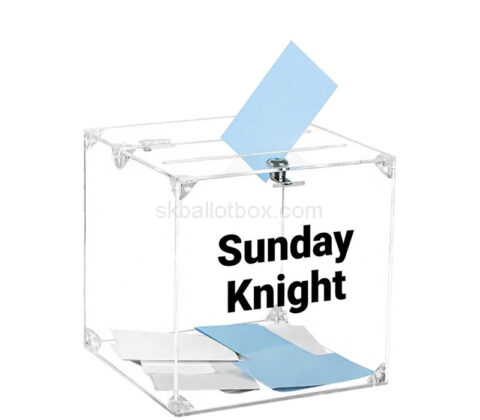 Custom plexiglass suggestion complaint box