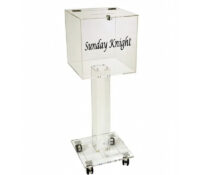 Custom plexiglass floor stand suggestion box SB-440 Custom plexiglass floor stand suggestion box
