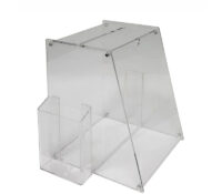 Custom acrylic ballot box with sign flyer holder BB-3249 Custom acrylic ballot box with sign flyer holder