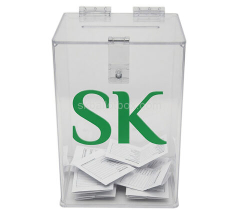 Custom plexiglass lockable suggestion box
