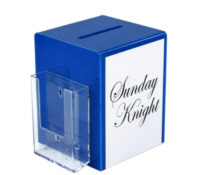 Custom plexiglass suggestion box with brochure sign holders SB-452 Custom plexiglass suggestion box with brochure sign holders