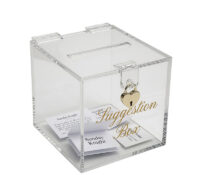 Custom plexiglass suggestion comments box SB-455 Custom plexiglass suggestion comments box