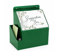 Custom plexiglass wall suggestion box with sign & flyer holder SB-456 Custom plexiglass wall suggestion box with sign & flyer holder