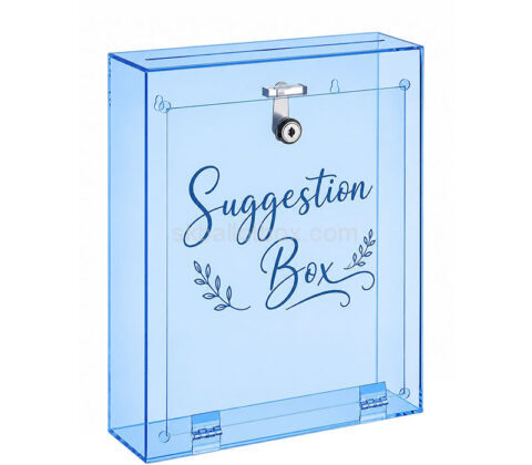 Custom plexiglass wall mounted suggestion box