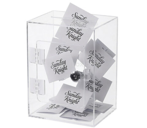 Custom acrylic voting box with lock