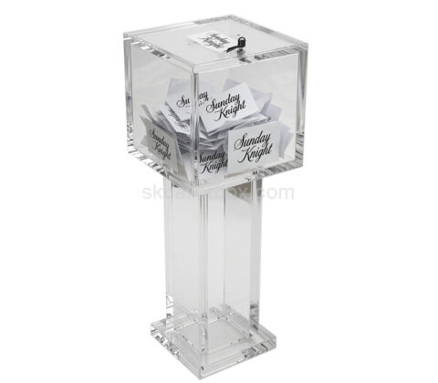 Custom acrylic floor standing ballot voting box