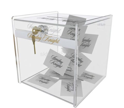 Custom acrylic locking ballot collection box