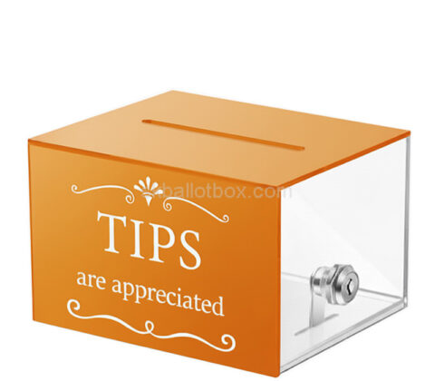 Custom plexiglass bartender tips collection jar