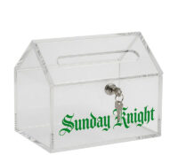 Custom house shape plexiglass donation box DB-487 Custom house shape plexiglass donation box