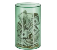 Custom round plexiglass charity box DB-489 Custom round plexiglass charity box