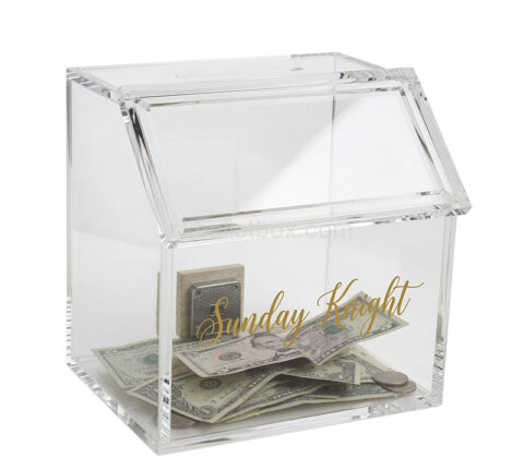 Custom acrylic charity donation box