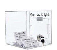 Custom plexiglass suggestion surveys box SB-458 Custom plexiglass suggestion surveys box