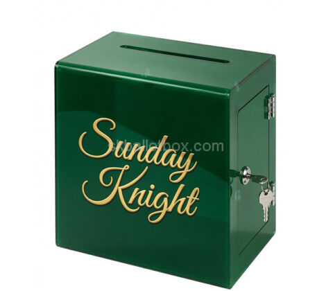 Custom acrylic lockable suggestion surveys box