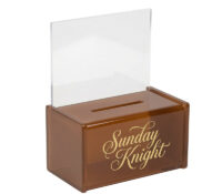Custom acrylic ballot voting box with sign holder BB-3266 Custom acrylic ballot voting box with sign holder
