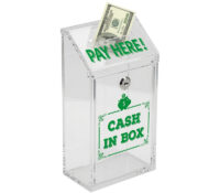 Custom acrylic money coin collection box DB-492 Custom acrylic money coin collection box