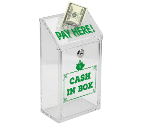 Custom acrylic money coin collection box