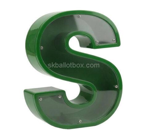 Custom letter shaped acrylic piggy bank box